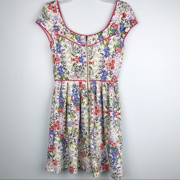 Vintage Made For Impulse Floral Empire Dress ✨Sz M - Picture 6 of 9